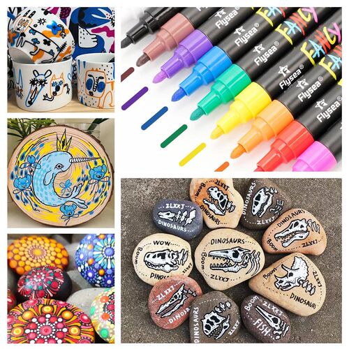 20 Colors Paint Pens Oil-Based Paint Marker Set, Never Fade
