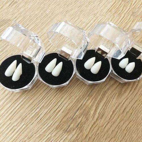 1 Pair Vampire Teeth Fangs Dentures Props Halloween Costume