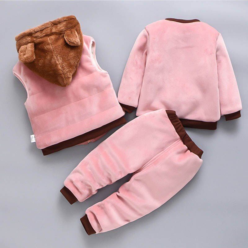 Baby Boys And Girls Clothing Set Tricken Fleece Children Hoo