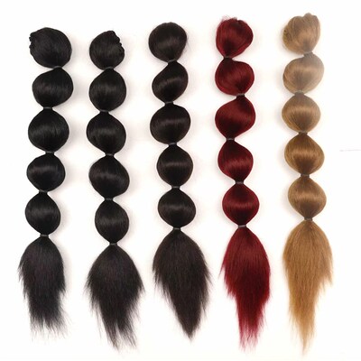 Wig Ponytail Bubble Wig Long Curly Hair Distinctive Fake Pon