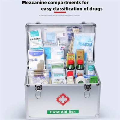 Medicine First Aid Kit Box Case Medicine Kit Metal Medicine