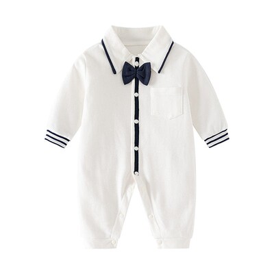 Babys Jumpsuit Cotton Simple Long-sleeved Climbing Suit For