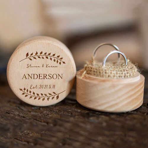 Gift for Her Personalized Ring Box Wedding Engagement Ring D