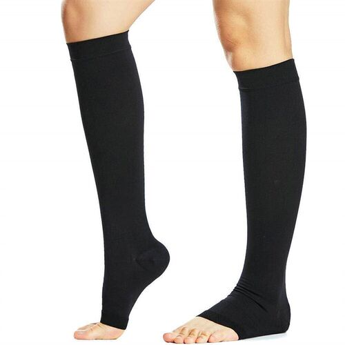 1 Pair Open Toe Calf Compression Sleeves Socks for Women Men