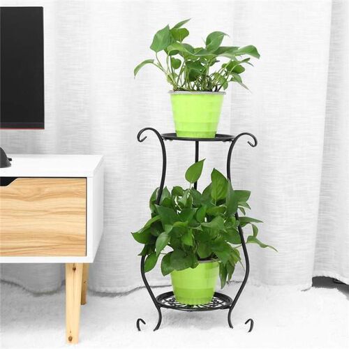 2 Layers Iron Flower Plants Stand Holders Garden stand Rack