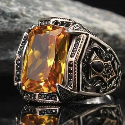 Vintage Handmade Turkish Signet Ring For Men Women Ancient S