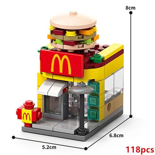 NEW DIY Architecture Coffee Milk Tea Store Sreet View Food H