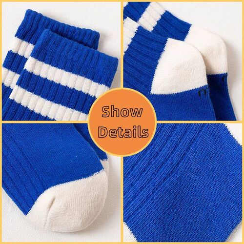 1-12 Years Cotton Children Socks Japan Style Black White Str