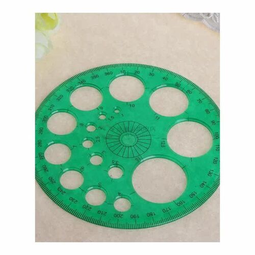 *360 Degree Protractor All Round Ruler Template Circle Schoo