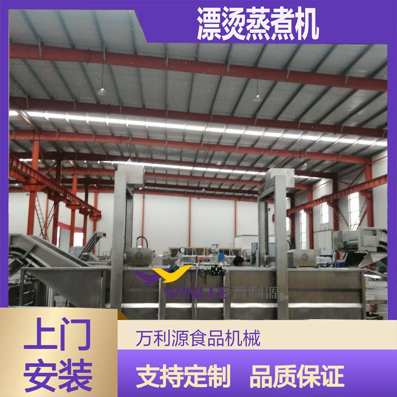万利源漂烫蒸煮机商用连续式漂烫杀青蒸煮一体机食品预煮漂烫设