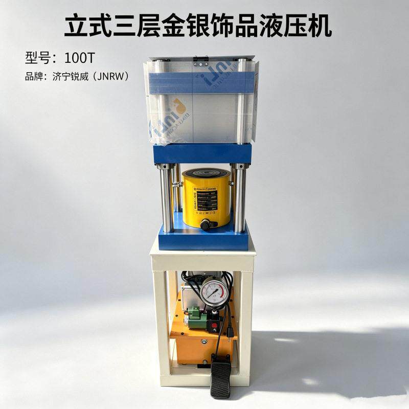 金银饰品加工液压机100T立式三层结构首饰压模成型设备