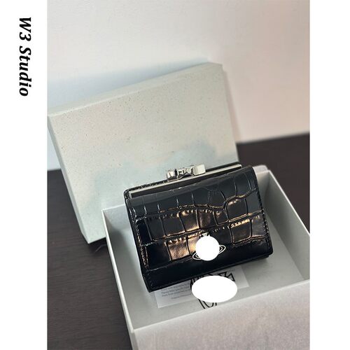 欧美小众土星鳄鱼纹钱包