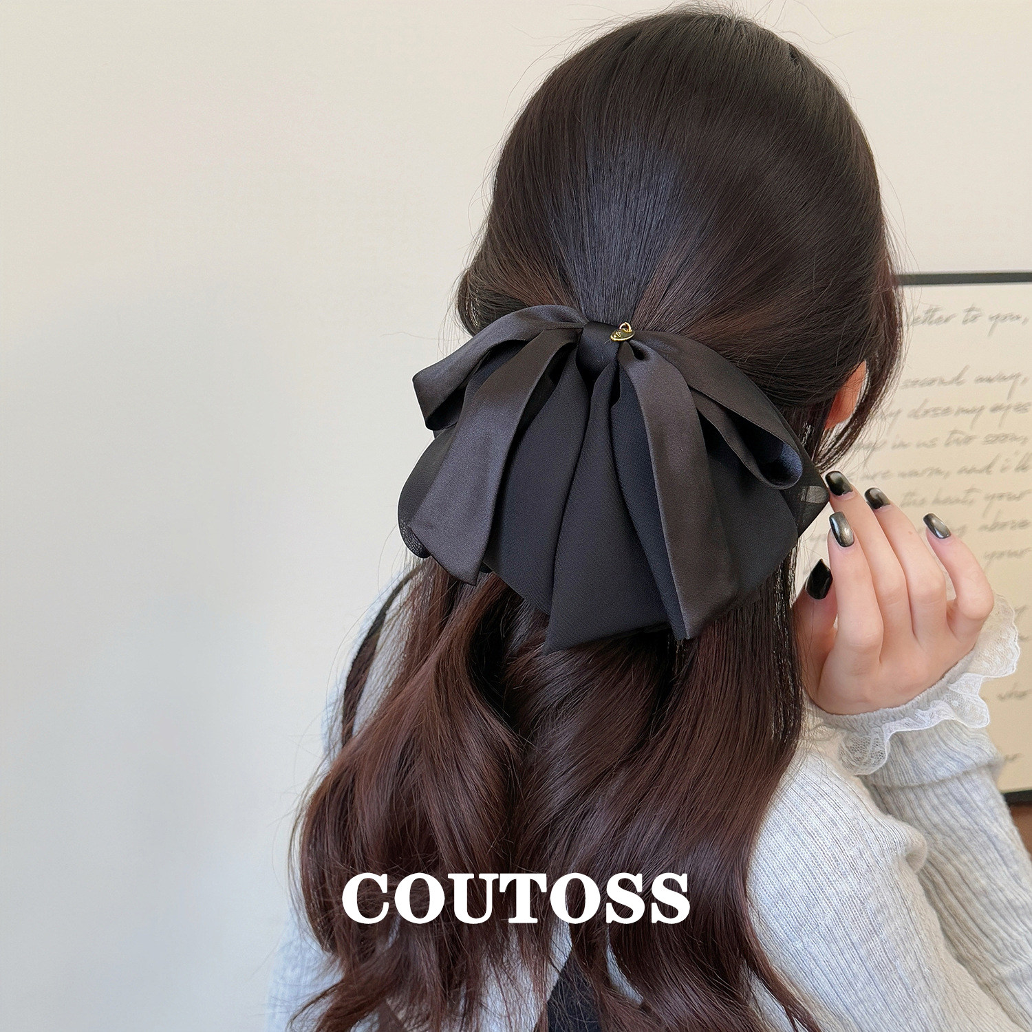 法式优雅缎面网纱蝴蝶结抓夹女2026新款后脑勺半扎发马尾夹发夹女,饰品/流行首饰/时尚饰品新,发饰,淘宝优惠券,粉丝福利购,淘宝优惠卷