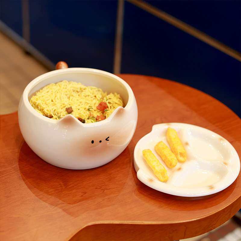暹罗猫陶瓷泡面碗创意设计女生高颜值可爱蛋杯猫咪泡面碗家用陶瓷,3C数码配件,其它配件,淘宝优惠券,粉丝福利购,淘宝优惠卷