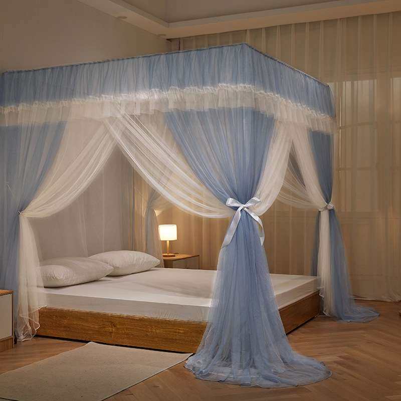 公主风双层花边宫廷蚊帐家用1米8床落地文帐a类防尘三开门防纹帐,3C数码配件,其它配件,淘宝优惠券,粉丝福利购,淘宝优惠卷