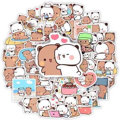 Bubu and Dudu ers Cute Bear Couple DIY Toy Doodles Decorativ