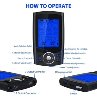 36 Modes TENS Unit Electric EMS Muscle Stimulation Relax Bod