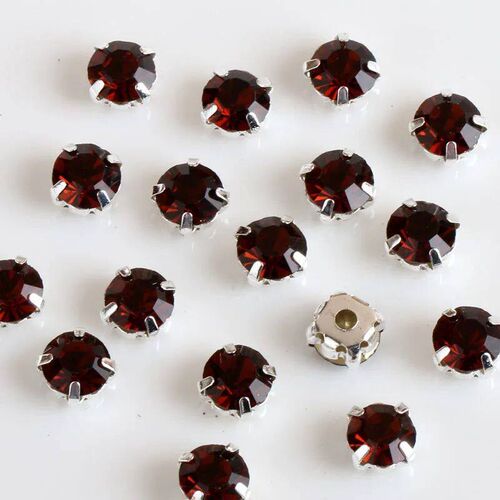 New 3mm 4mm 5mm 7mm 8mm Silver Claws Sew-on Round Rhinestone