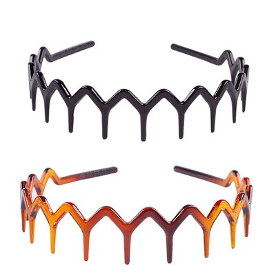 New Headband Hair Comb Zigzag Band Notched Headband Woman Ma