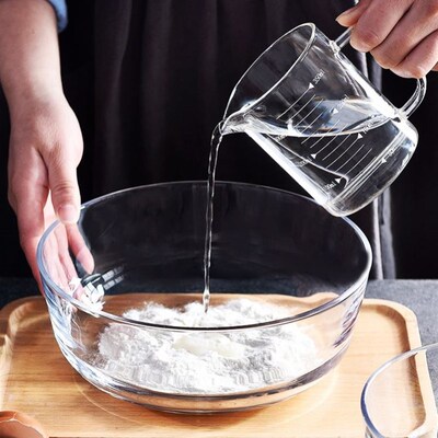 Transparent glass salad bowl large instant noodle bowl home