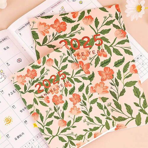 2025 Calendar Planner Notebook A4/A5 Day/Week/Year Agenda Pl