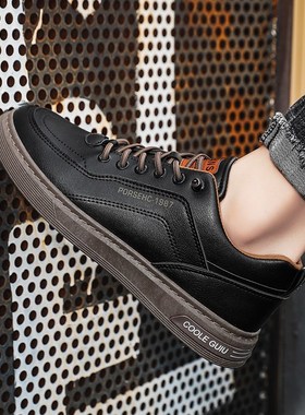 New Mens Fashion Casual Leather Shoes Non-slip Wear-resista