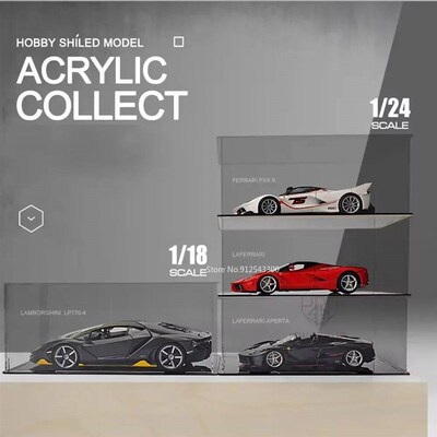 1/18 1/24 1/32 Transparent Acrylic Car Model Display Box Dus