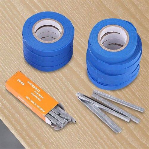 12/20pcs Plant Tying Tape with 1 Box Staple Gardening Bind