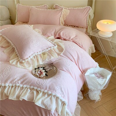 4pc bedsheet set bed sheet quilt blanket duvet cover sets