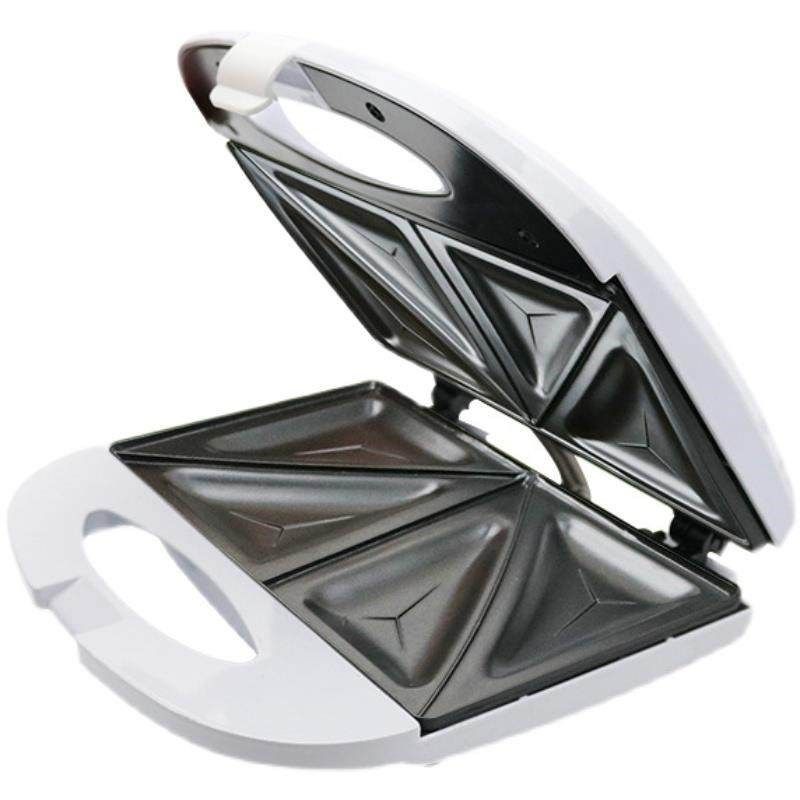 110V跨境全自动三角三明治机迷你早餐机家用小型烤面包机西多士炉