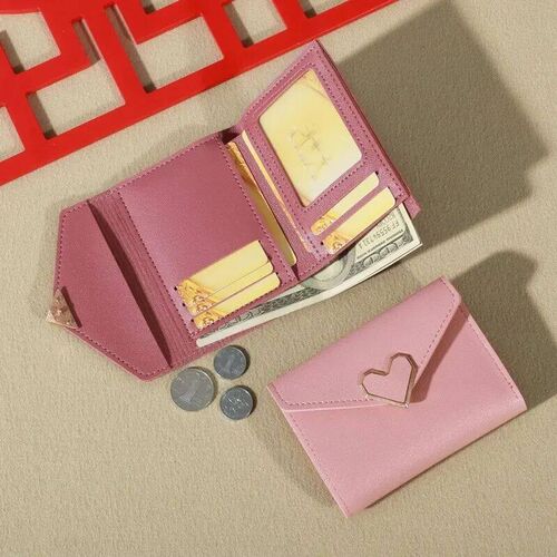 2023 New Small Wallet Womens Metal Short Fold Personalized
