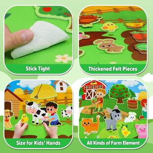 Farm Animals Felt Story Board Set Storytelling Early Learnin