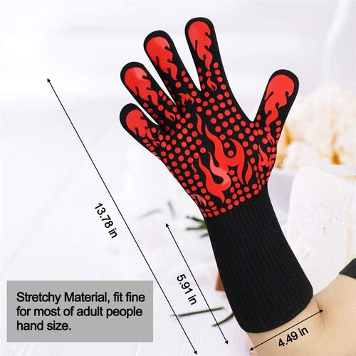 BBQ Gloves Grilling Silicone Cooking, Baking, Cutting Mitts