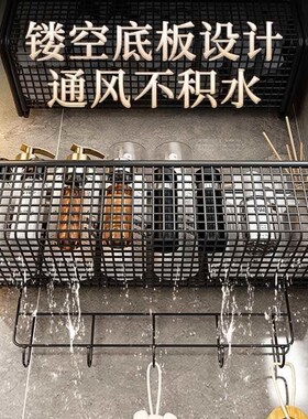 Bathroom Shelves Kitchen Wall Shelf Shower Storage Rack挂架