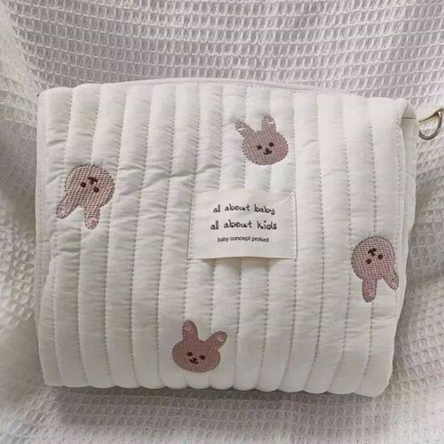 Portable Stroller Nappy Bag Quilted Baby Diaper Caddy Organi