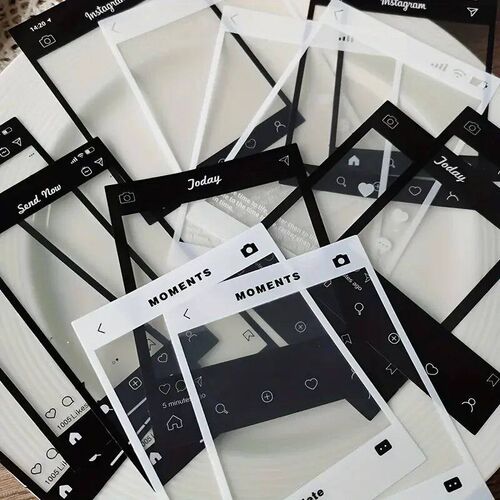 15 Sheets Of Transparent Retro Adhesive Collage Hand Account