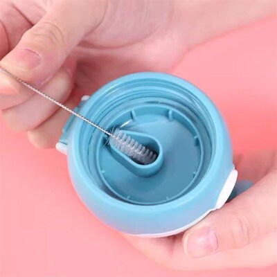 Mini Cleaning Brush for Narrow Crevices Soft Bristles Coffee