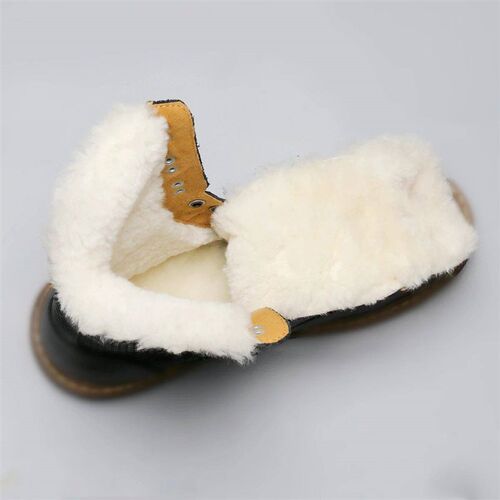 Natural Wool Winter Boots Handmade Warmest Men Winter Shoes