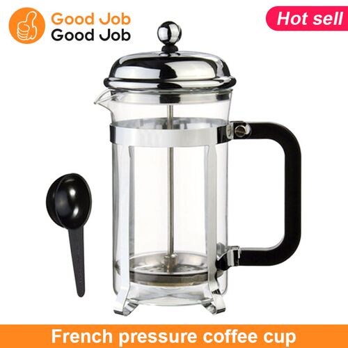 Sliver French Press Coffee Maker Cafetiere Cup Frame heat-re