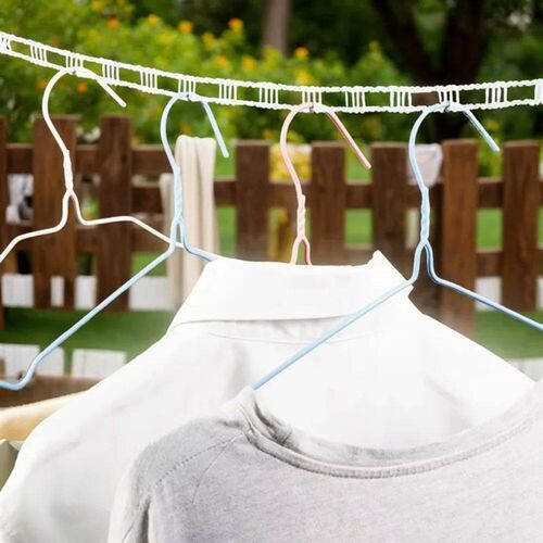 2PCS Portable Windproof Clothesline Space-Saving with Hooks