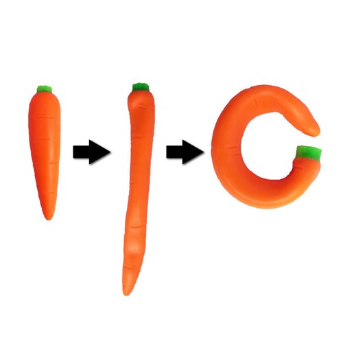 Shapeable Banana Carrot Vegetable Squeeze Toy Novelty Fidget