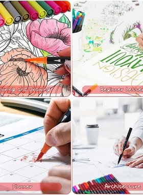 12-120 Colors Felt Tip Drawing Watercolor Art Markers Pen,Du