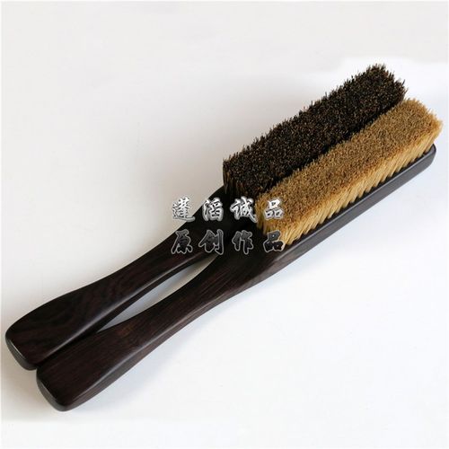 【蓬滔诚品】大号硬紫光檀野猪鬃毛文玩刷子玉器核桃金刚保养工具