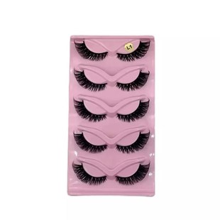 Hot Selling Makeup 5 Pairs Cat Eye Lashes Faux Eyelashes Ey