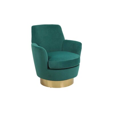 Velvet Swivel Barrel Chair, Swivel Accent Chairs Armchair fo