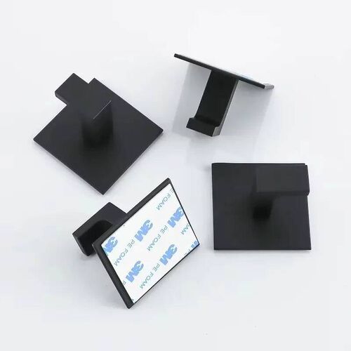 1-4pcs Bathroom Adhesive Wall Black Robe Hooks Towel Hook Co