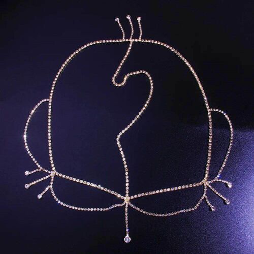 Simple Rhinestone Hair Chain Band Accessories for Women Part