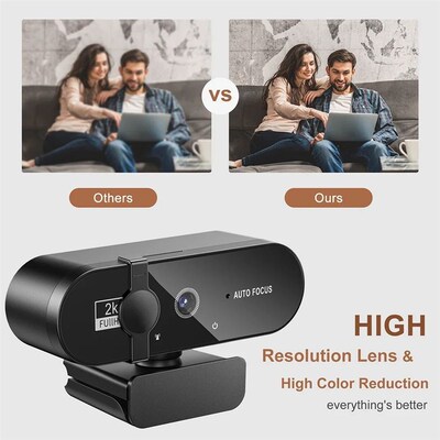 4K Webcam 1080P Mini Camera 2K Full HD Webcam with Microphon