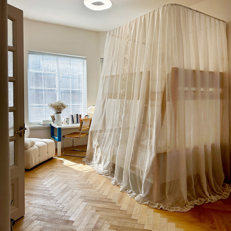 层亚麻蚊帐加厚高低床支架家用人落地子母床儿童床直梯床幔,床上用品,蚊帐,淘宝优惠券,粉丝福利购,淘宝优惠卷