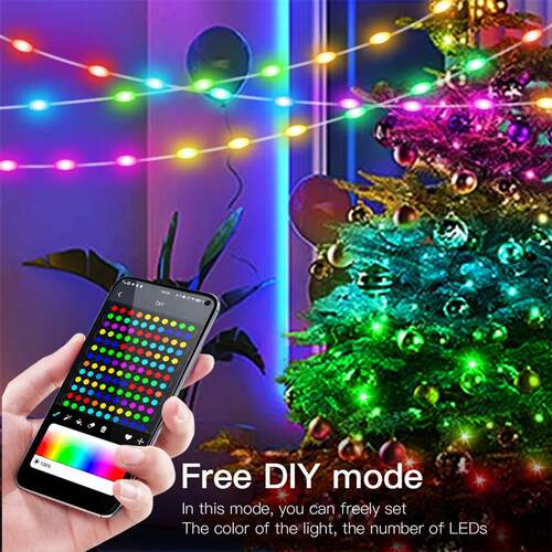 20M 10M 5M LED Christmas Lights Fairy String Light Smart Blu